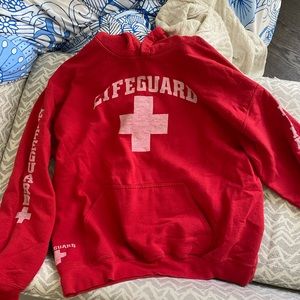 Life guard red hoodie